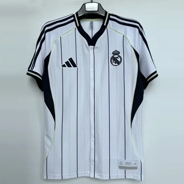 2025-26 Real Madrid White  Casual Edition Baseball Jersey