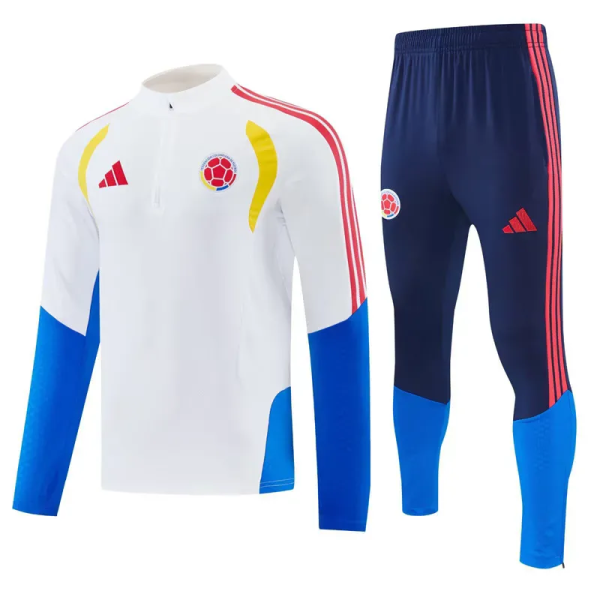2026-27 Colombia White Half Pull Tracksuit (半拉链)