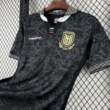 2025 Ecuador Black 100th Anniversary Goalkeeper Soccer Jersey (花图案)