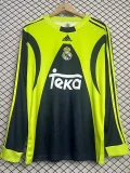 2020-2021 Real Madrid Goalkeeper Long Sleeve Retro Soccer Jersey (长袖)