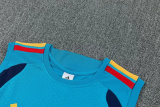 2026-27 Spain Lake blue Tank top and shorts suit