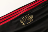 25-26 Belgium Black Hoodie Jacket Tracksuit