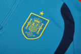 2026-27 Spain Lake blue Half Pull Tracksuit (半拉链)