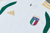 2026-27 Italy White Half Pull Tracksuit (半拉链)