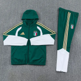2025-26 Italy Green Hoodie Jacket Tracksuit