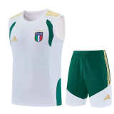 2026-27 Italy White Tank top and shorts suit