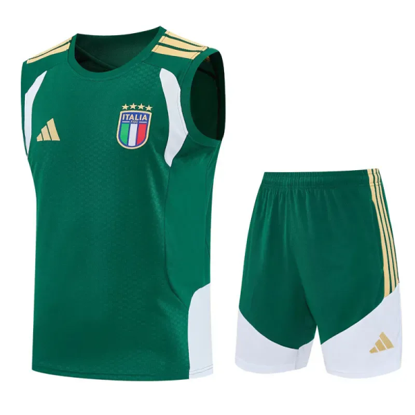 2026-27 Italy Green Tank top and shorts suit