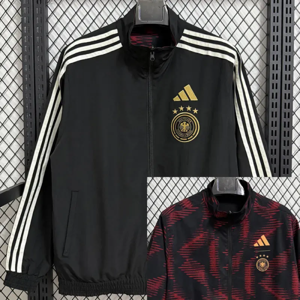 2025-26 Germany Black & Red Double Sided Windbreaker (双面风衣)