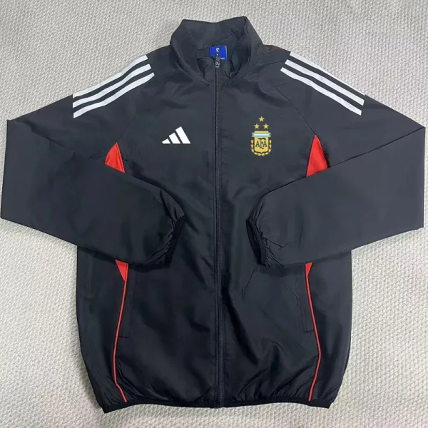 2025-26 Argentina Black Windbreaker #三星