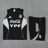 2025-26 Argentina Black Tank top and shorts suit