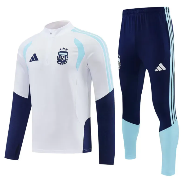 2026-27 Argentina White Half Pull Tracksuit (半拉链)