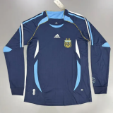 2006 Argentina Away Long Sleeve Retro Soccer Jersey (长袖)