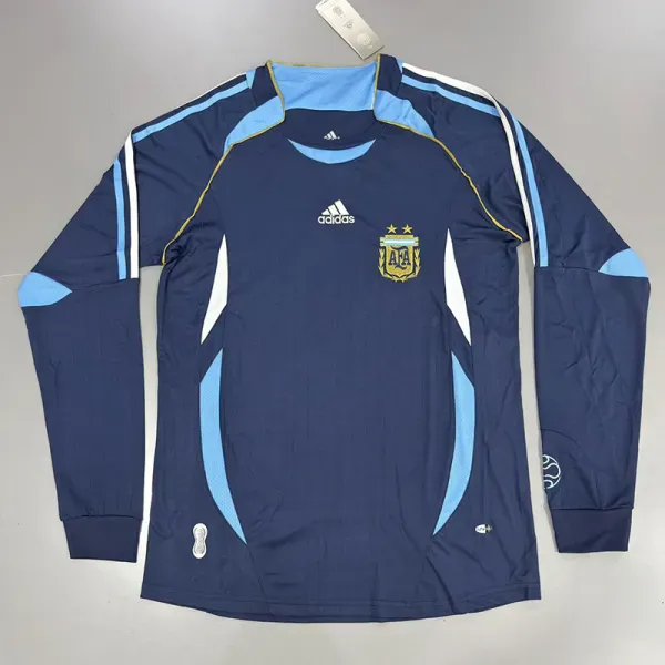 2006 Argentina Away Long Sleeve Retro Soccer Jersey (长袖)