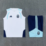 2026-27 Argentina White Tank top and shorts suit