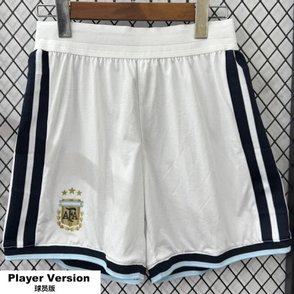 2026-27 Argentina White Player Version Shorts Pants(球员短裤)