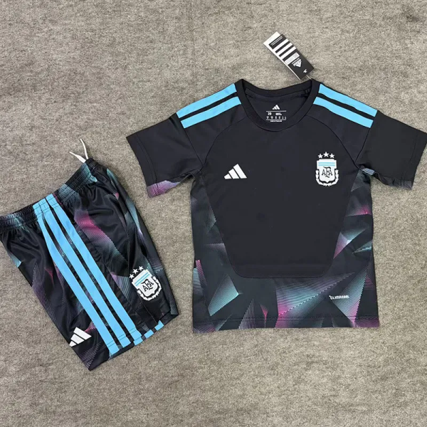 2026-27 Argentina Black Goalkeeper Kids Soccer Jersey