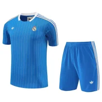 2025-26 Real Madrid Blue Training Short Suit