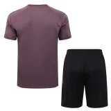 2025-26 Real Madrid Gray Purple Training Short Suit #D25279