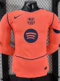 25-26 Barcelona Third Long Sleeve Player Version Soccer Jersey (长袖球员)