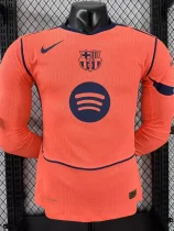 25-26 Barcelona Third Long Sleeve Player Version Soccer Jersey (长袖球员)