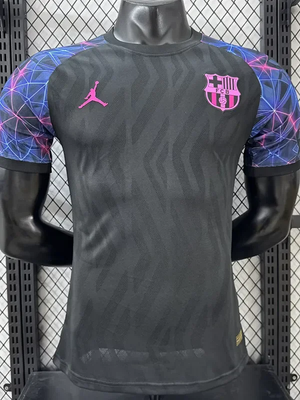 2025-26 Barcelona Black Special Edition Player Version Training Shirts (粉标)