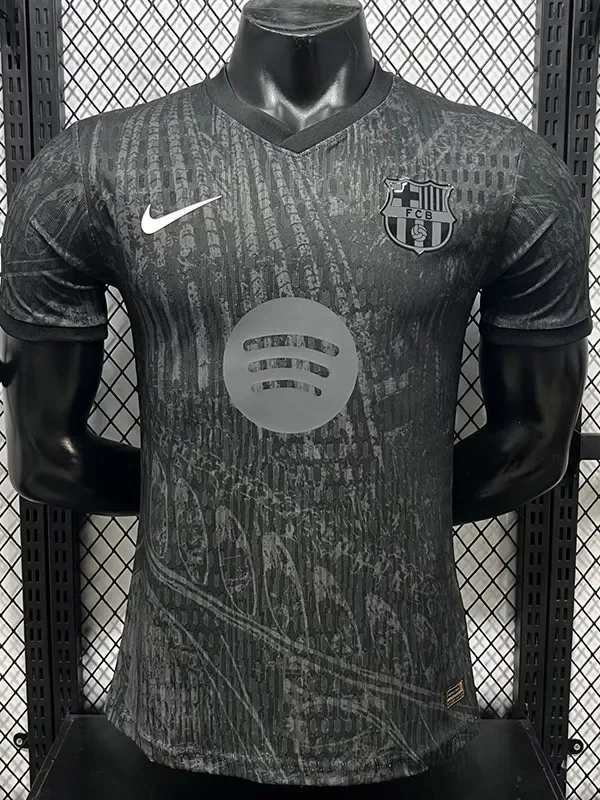 2025-26 Barcelona Grey Black Special Edition Player Version Training Shirts