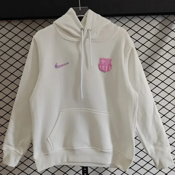 2025-26  Barcelona White Hoody 白色(加绒)