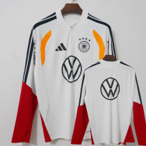 2026-27 Germany White Top Half Pull Tracksuit (半拉上衣)