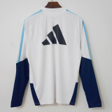 2026-27 Argentina White Top Half Pull Tracksuit (半拉上衣)