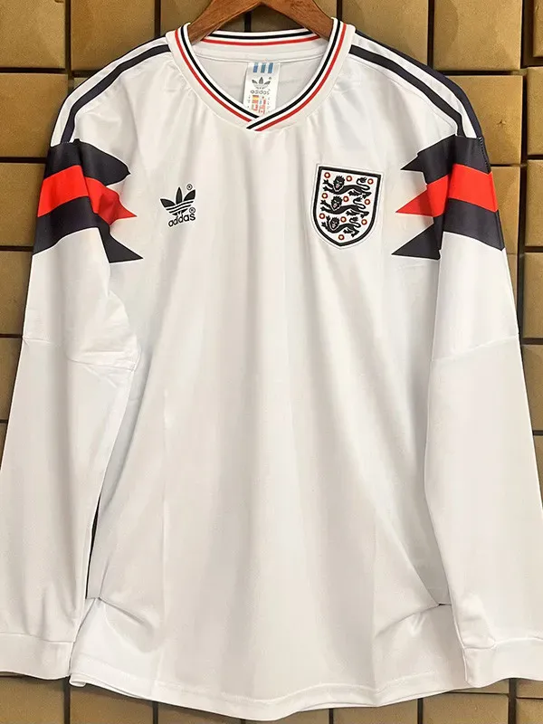 1990 England Retro Special Edition Long Sleeve Soccer Jersey (长袖)