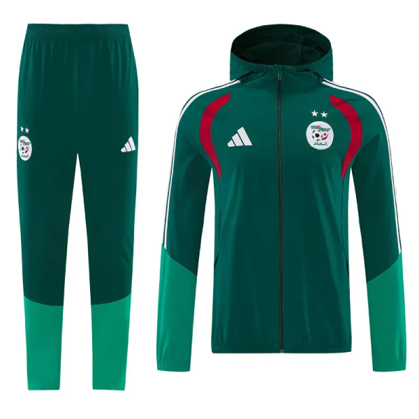 2026-27 Algeria Green Windbreaker Suit (Hoodie)(风衣套装)