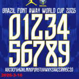 2026-27 Brazil Away 1:1 Fans Soccer Jersey (Right-Arm Patch)