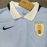 2026-27 Uruguay Home Fans Soccer Jersey (Right-Arm Patch)