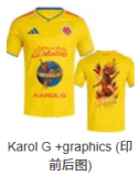 2026-27 Colombia Home X-Karol G Graphics Fans Soccer Jersey
