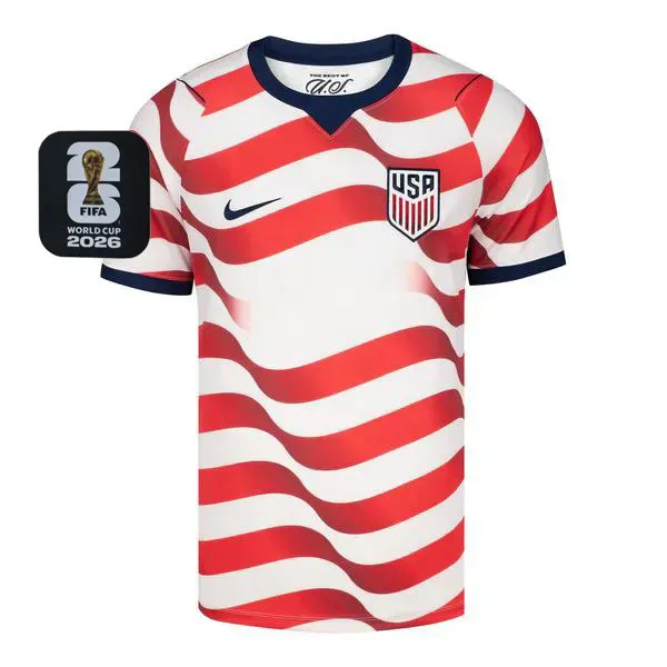 2026-27 USA Home Fans Soccer Jersey (前空白)(Right-Arm Patch)