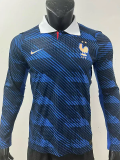 2026-27 France Home Long Sleeve Player Version Soccer Jersey (长袖球员)
