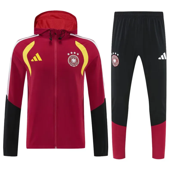 25-26 Germany Red Windbreaker Suit (Hoodie)(风衣套装)