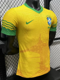 2026-27 Brazil Yellow Special Edition Player Version Soccer Jersey (绿袖口)