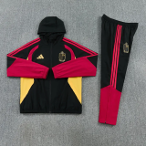 2025-26 Belgium Black Windbreaker Suit (Hoodie)(风衣套装)