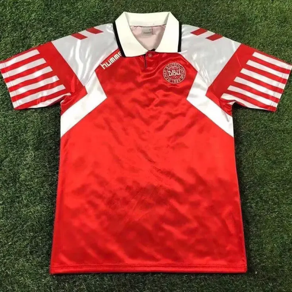 1992 Denmark Home Retro Soccer Jersey