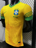 2026-27 Brazil Yellow Special Edition Player Version Soccer Jersey (绿袖口)