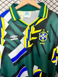 1994 Brazil Green Goalkeeper Long Sleeve Retro Soccer Jersey (长袖)