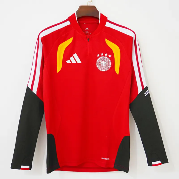 2026-27 Germany Red Top Half Pull Tracksuit (半拉上衣)