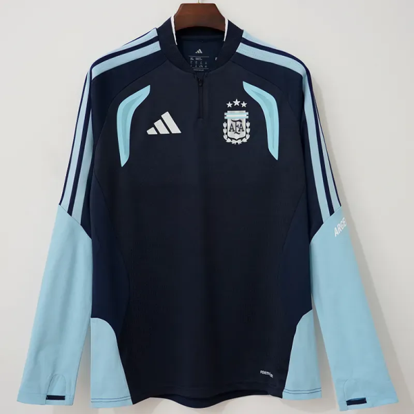 2026-27 Argentina Royal blue Top Half Pull Tracksuit (半拉上衣)