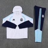 25-26 Argentina White Windbreaker Suit (Hoodie)(风衣套装)