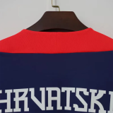 2026-27 Croatia Royal blue Top Half Pull Tracksuit (半拉上衣)