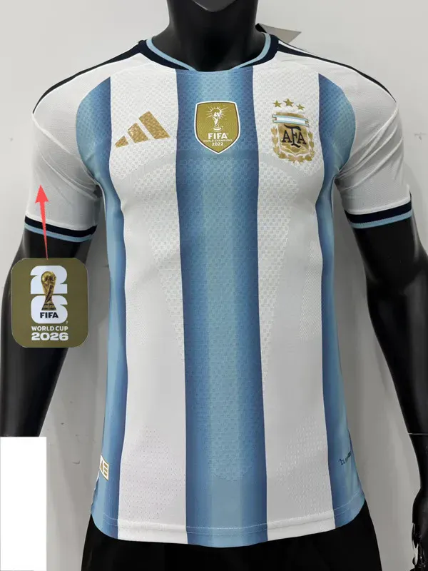 2026-27 Argentina Home Player Version Soccer Jersey (Right-Arm Patch)