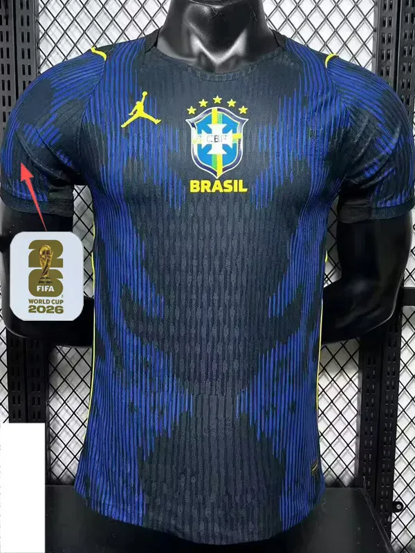 2026-27 Brazil Away Player Version Soccer Jersey (Right-Arm Patch)