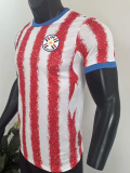 2026-27 Paraguay Home Player Version Soccer Jersey (Right-Arm Patch)