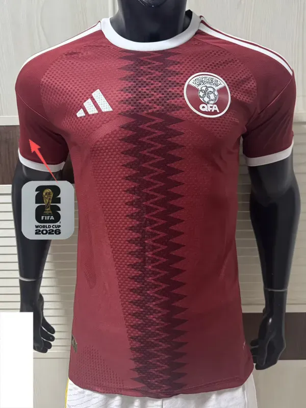 2026-27 Qatar Home Player Version Soccer Jersey (Right-Arm Patch)